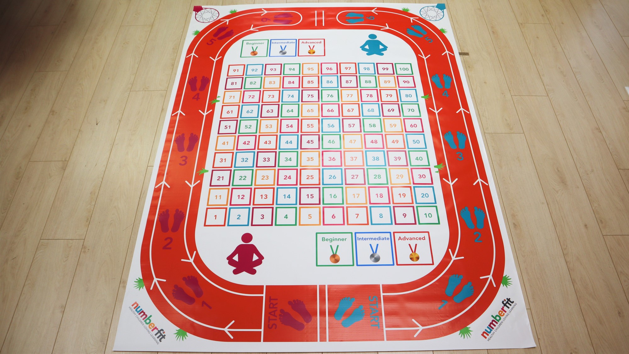 Times table mat on the floor 2
